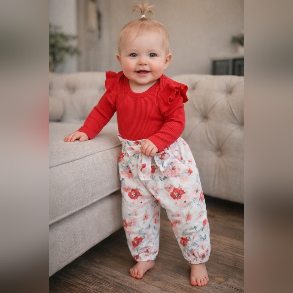 Boutique Red Ruffle Outfit